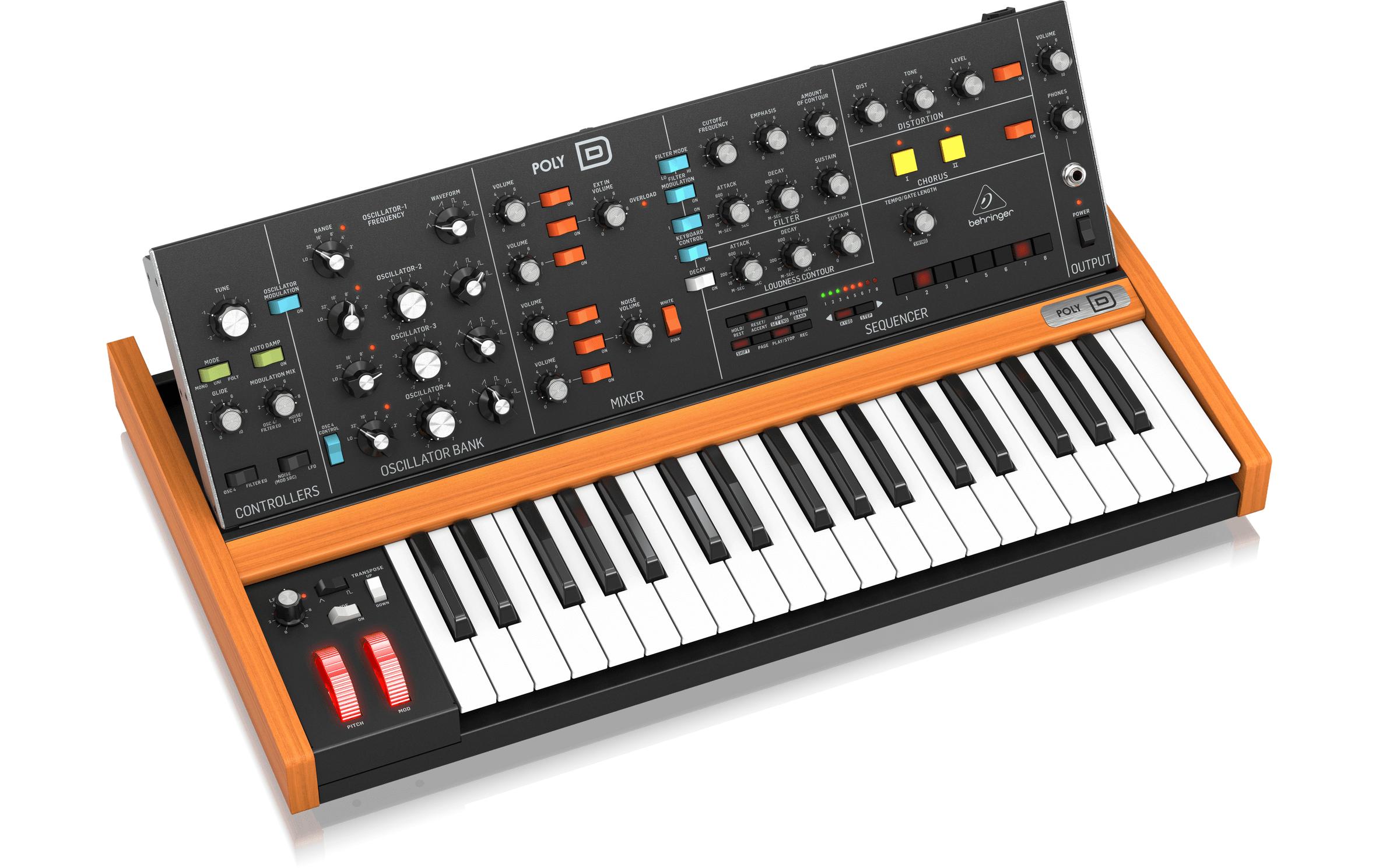 Synthesizer Poly D<br>4-stimmiger polyphoner Analogsynthesizer mit 37 Tasten