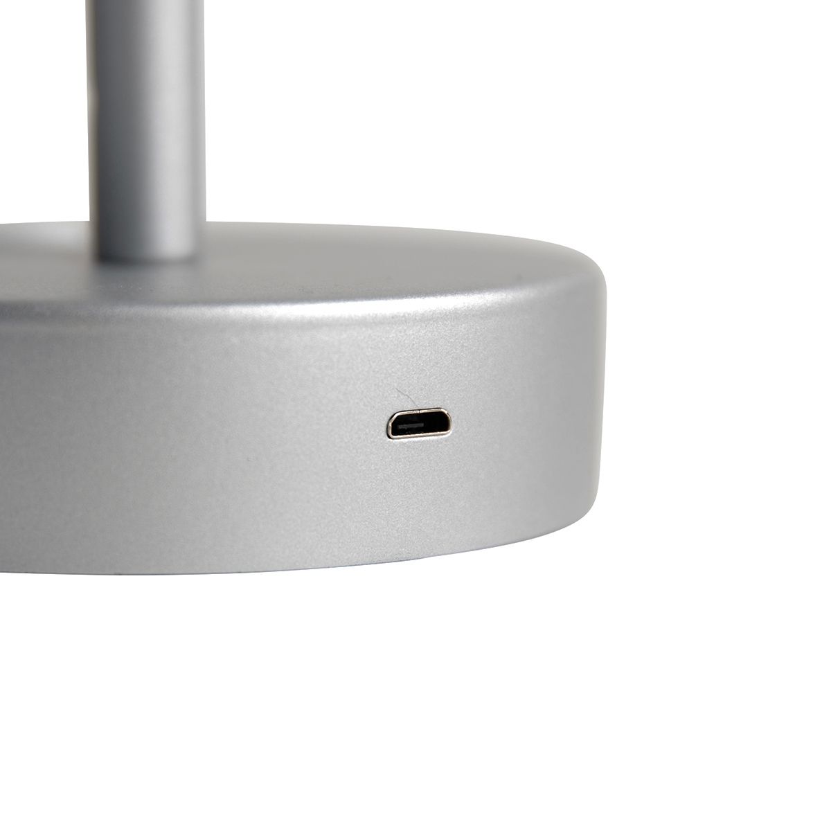 Tafellamp grijs incl. LED oplaadbaar met touch dimmer - Renata