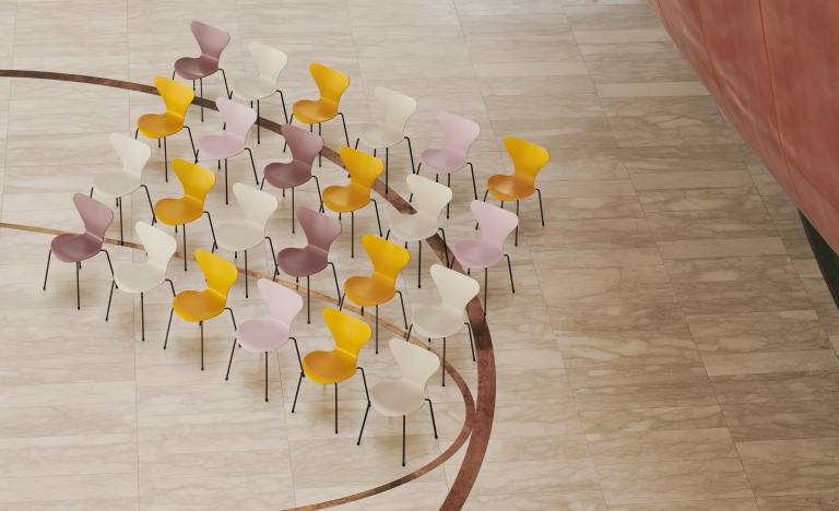 Fritz Hansen Vlinderstoel stoel zwart, coloured ash white