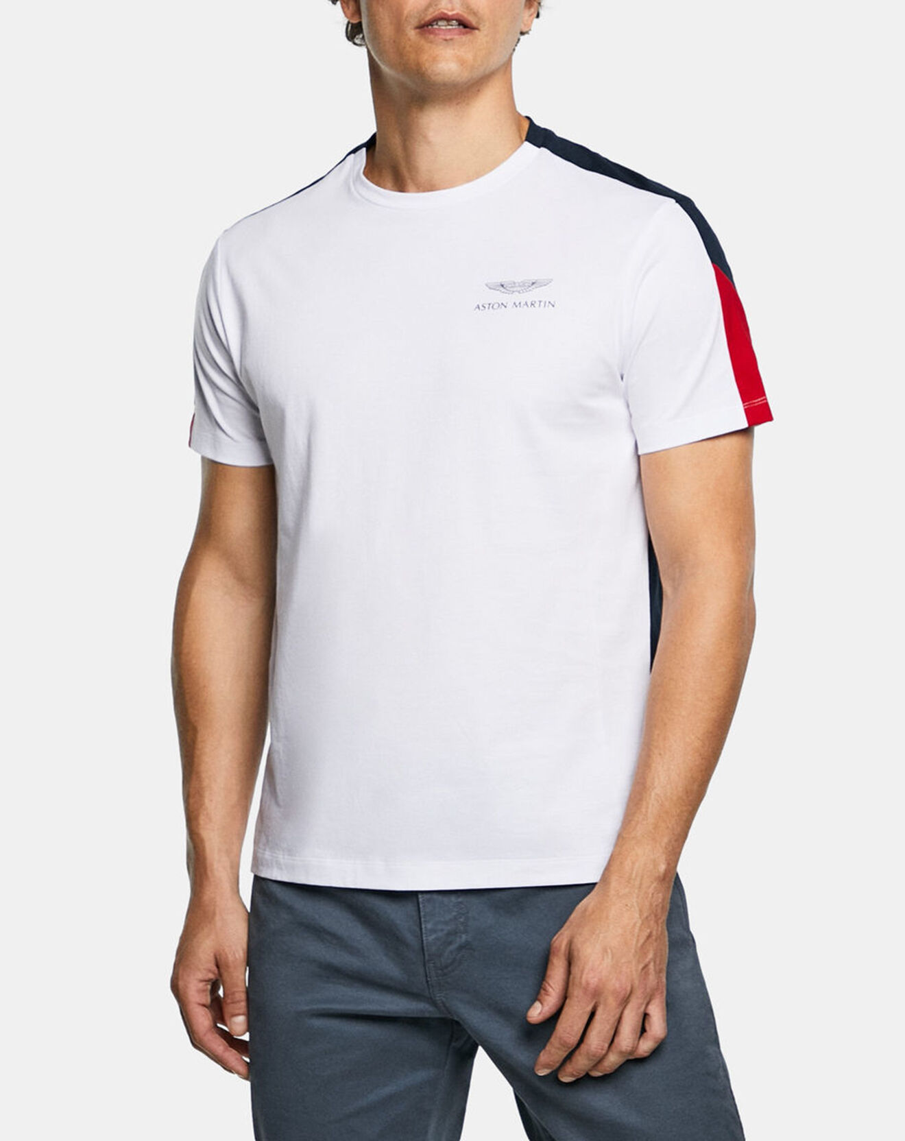 Hackett London T-Shirt Bicolore Aston Martin Racing blanc/bleu