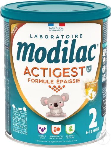 Modilac Actigest Formule Epaissie Lf + 2ème Âge 6-12 Mois 800g