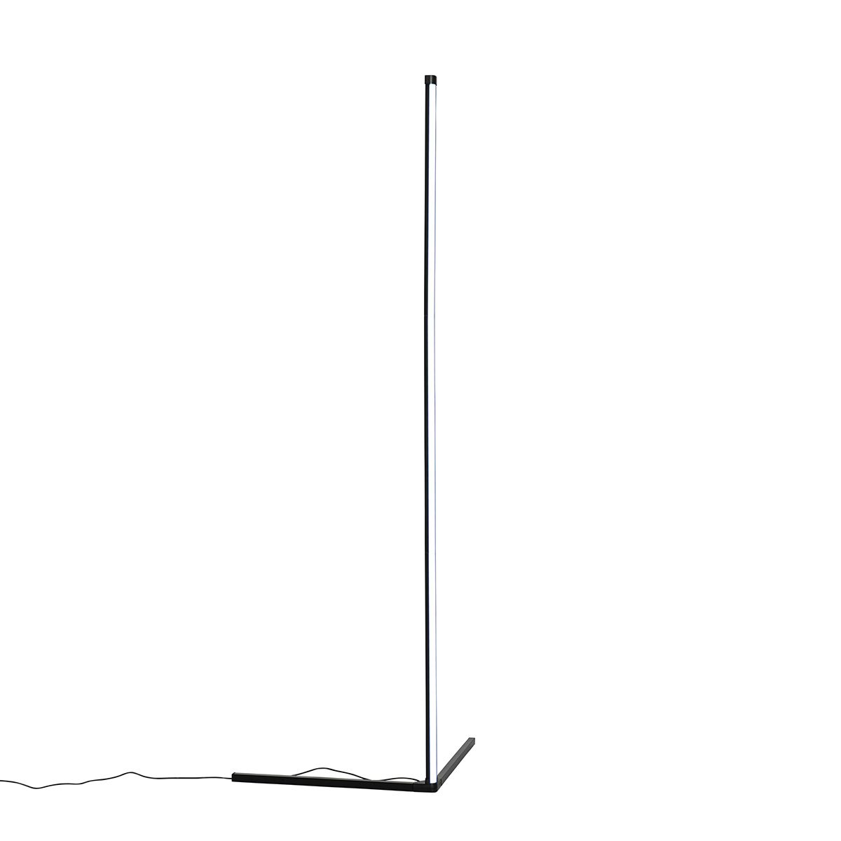 Vloerlamp zwart incl. LED met RGB en afstandsbediening - Carla