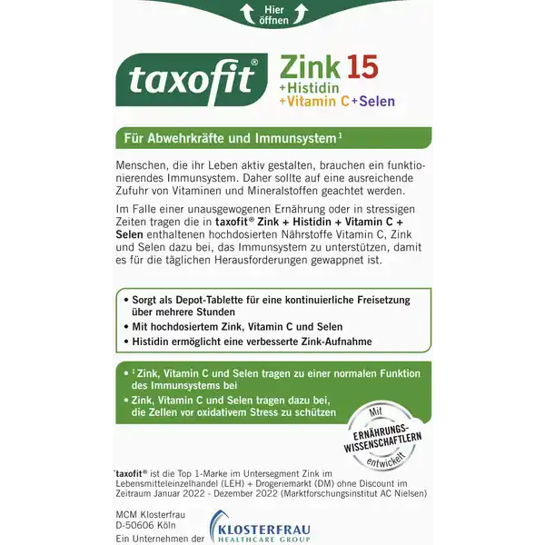Zink+Histidin+Selen Depot Tabletten