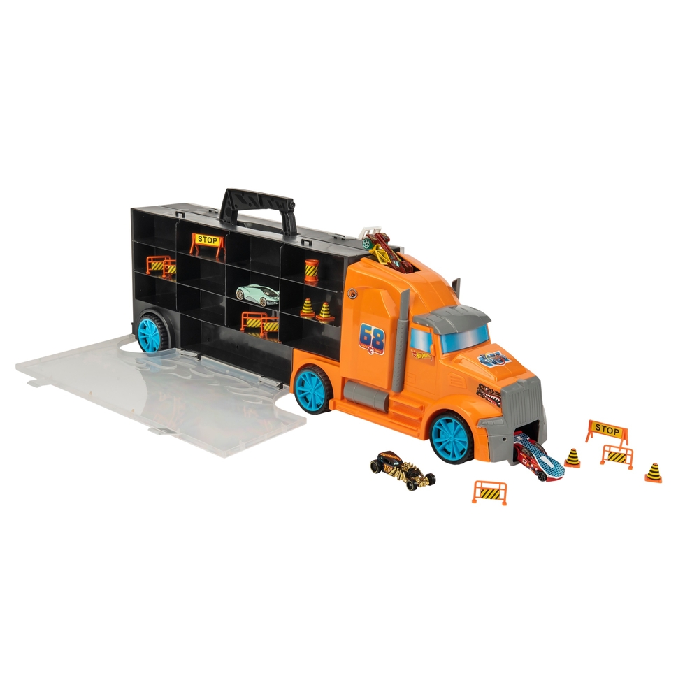 Hot Wheels Transporter 65 America Tragekoffer-LKW mit 6 Autos