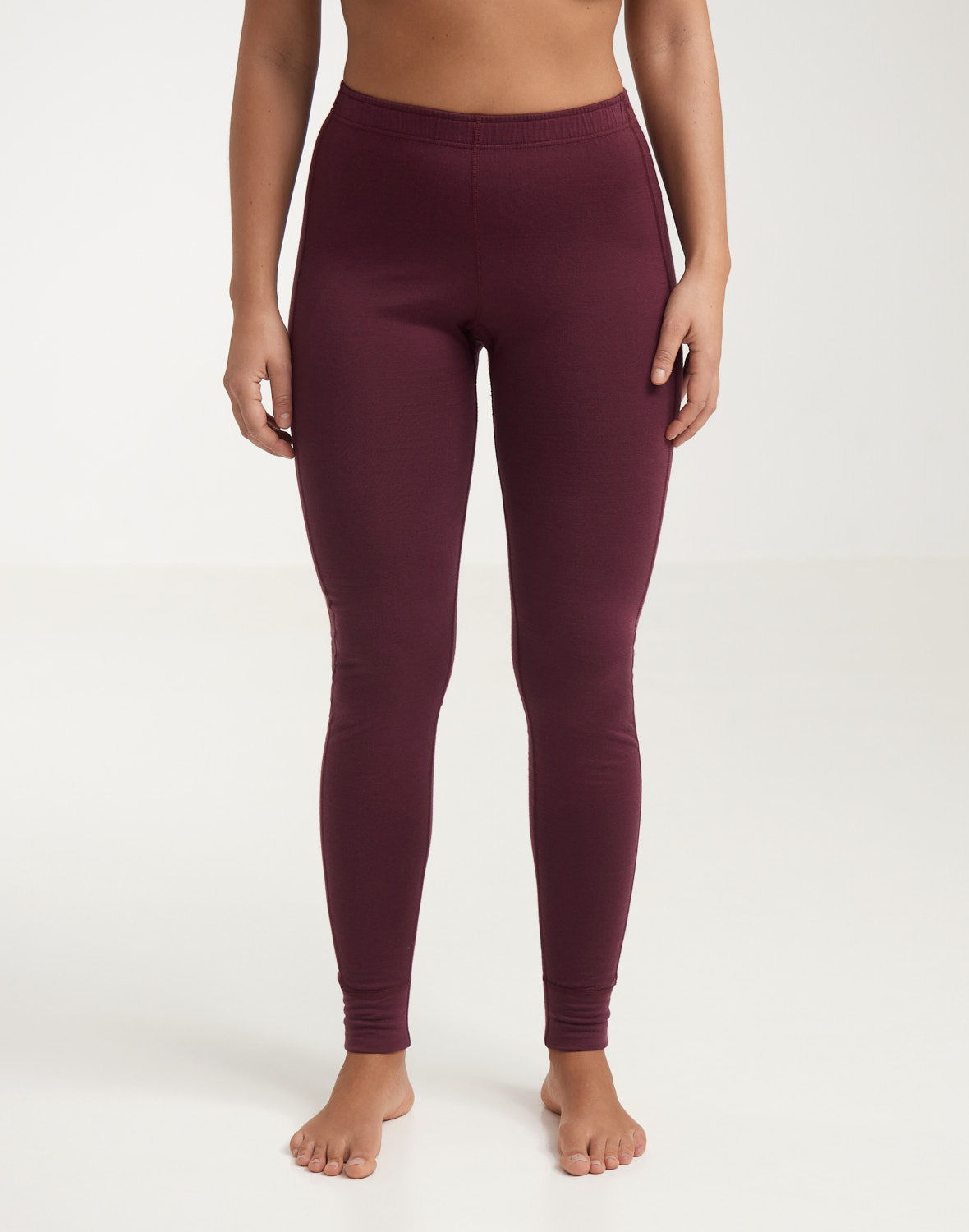 Legging van merinowol voor dames in Ijsblauw