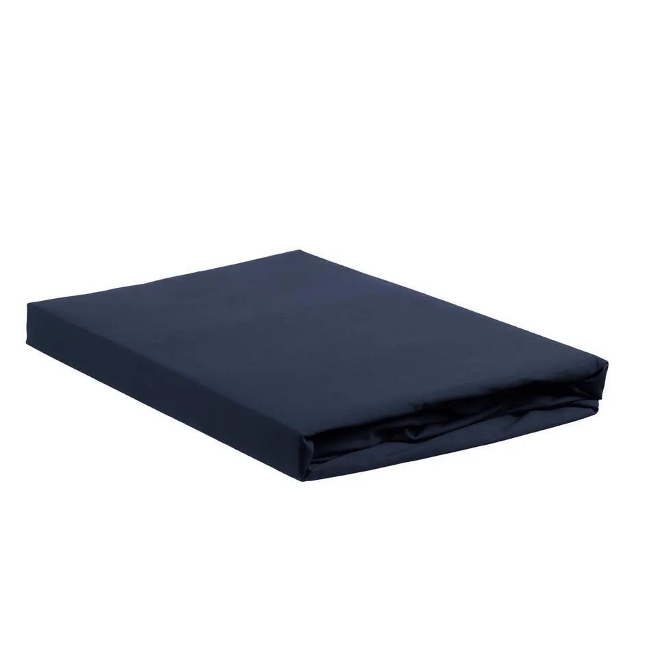Ambiante Katoen - Splittopper Hoeslaken - 200x200 - Donker Blauw