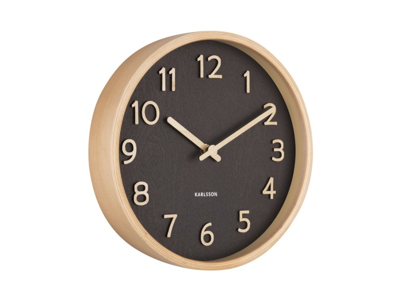 Wall Clock Pure Wood Grain Small KA5851BK Black