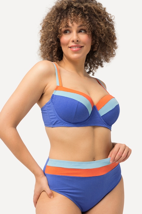 Bikini, D-Cup, Glitter, Softcups, Bügel, Doppelträger