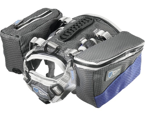ArmoredTech Adventure multi hondentuig, maat XS, antraciet, met zakken, borstomvang ca. 19-31 cm
