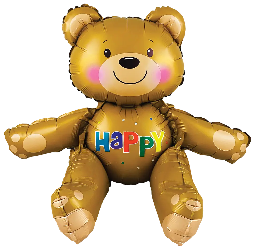 Folieballon 66 cm - Guld bamse