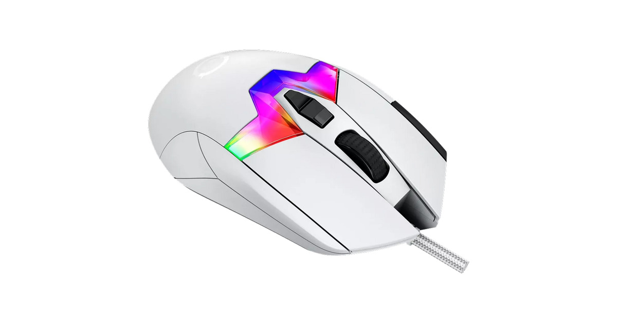 LORGARMSP80 gaming muis  (Wit, 100 - 26000 dpi, RGB, RGB display)