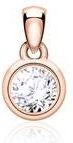 Dameshanger in 14 karaat roségoud met Diamant