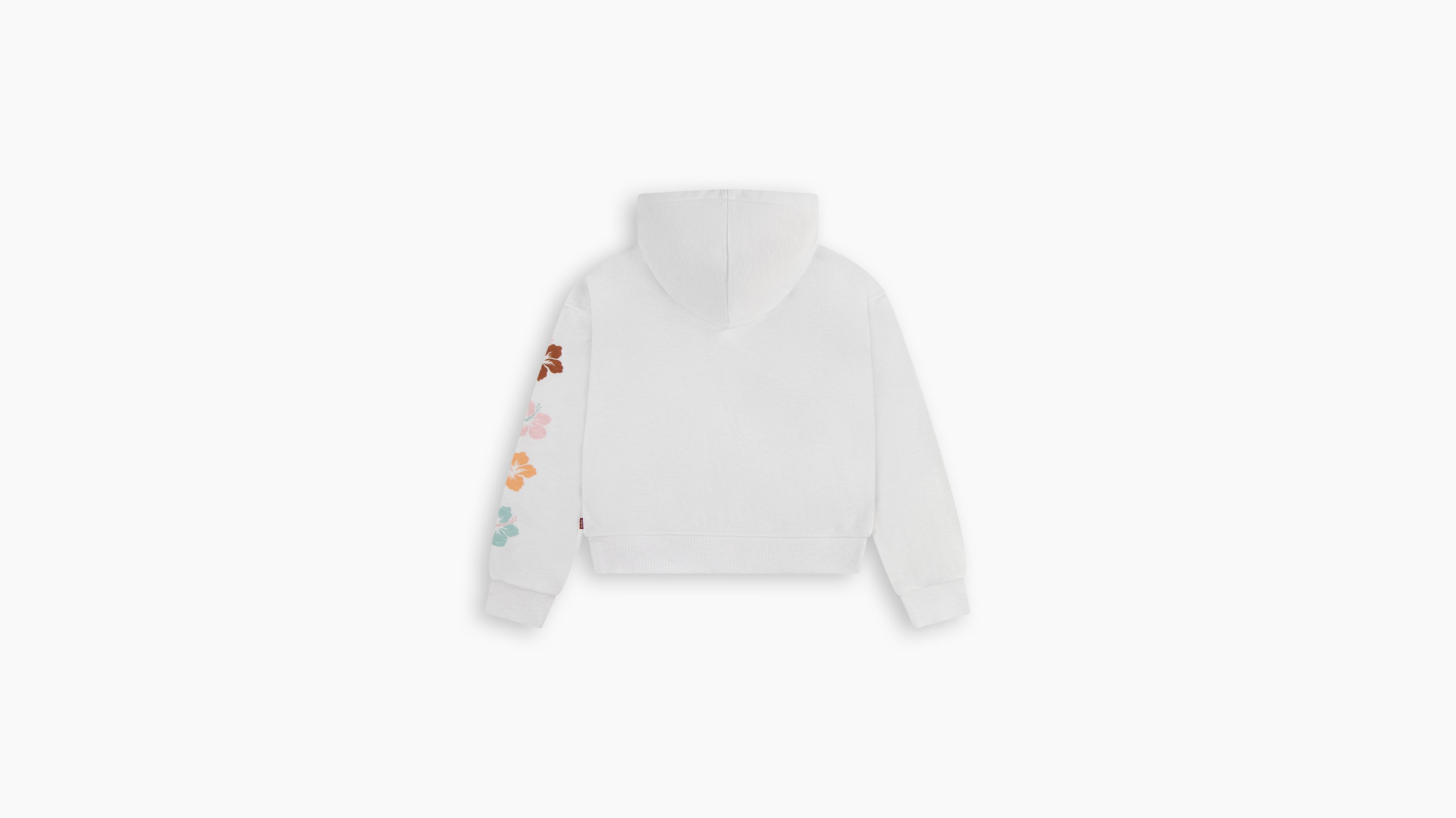 Ado sweat à capuche Hibiscus - Bright White - Blanc
