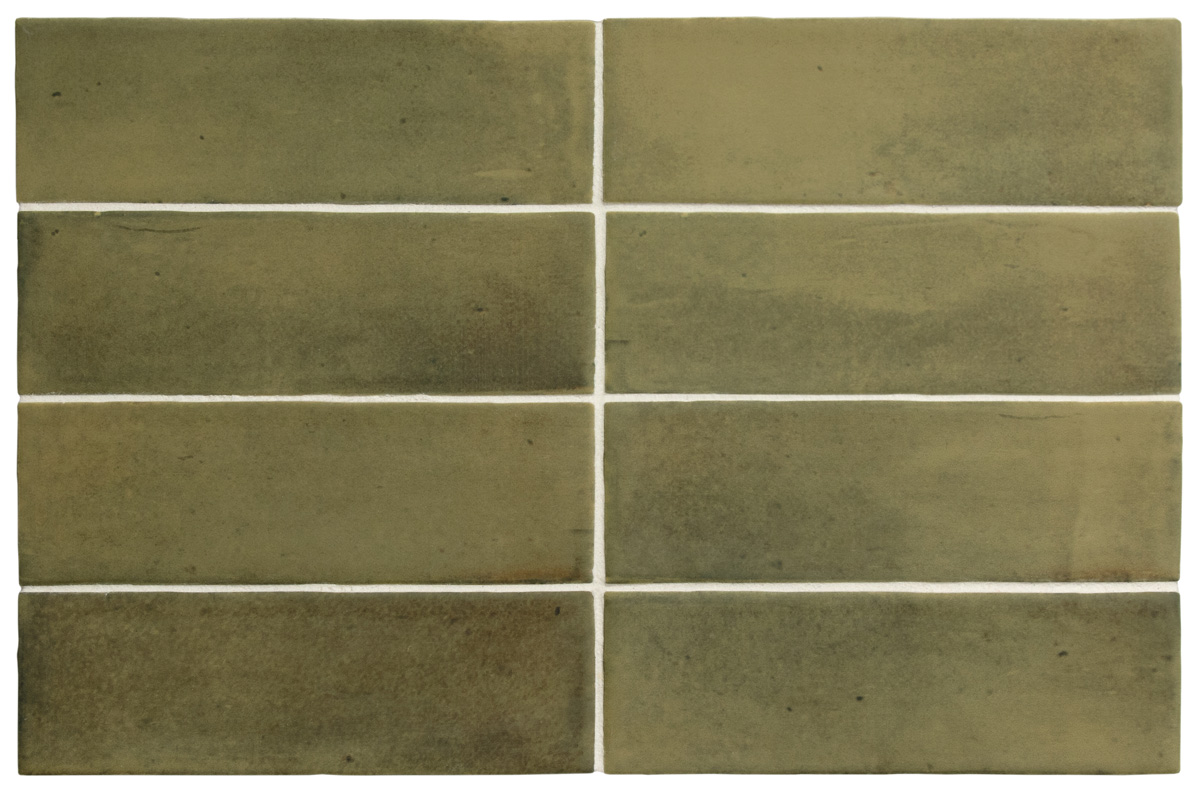 Jabo Premium Koko wandtegel 15x5cm olijfgroen mat