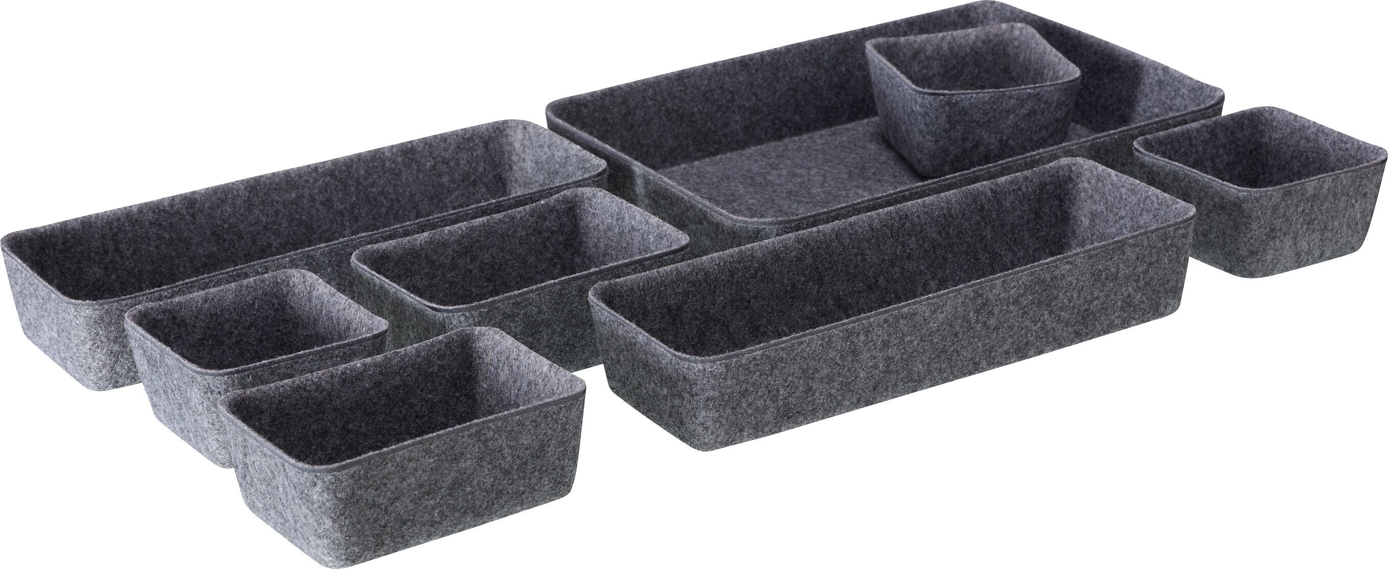 ELLY Aufbewahrungsbox - Grau / B: 27.5 cm x T: 20.5 cm x H: 5.5 cm