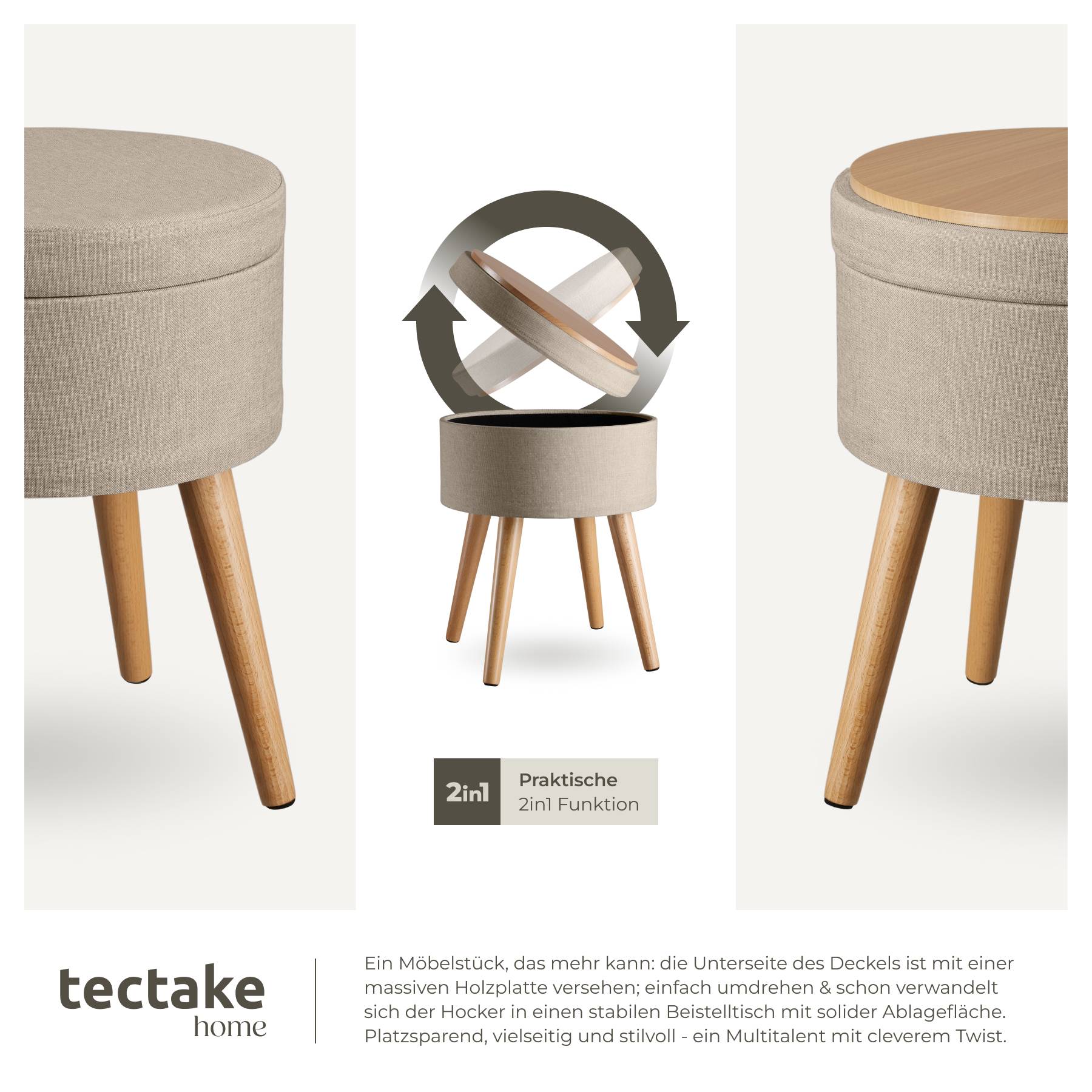 Sitzhocker mit Stauraum Yara