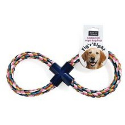 Corda de brinquedo para cachorro em formato de oito, cor aleatória