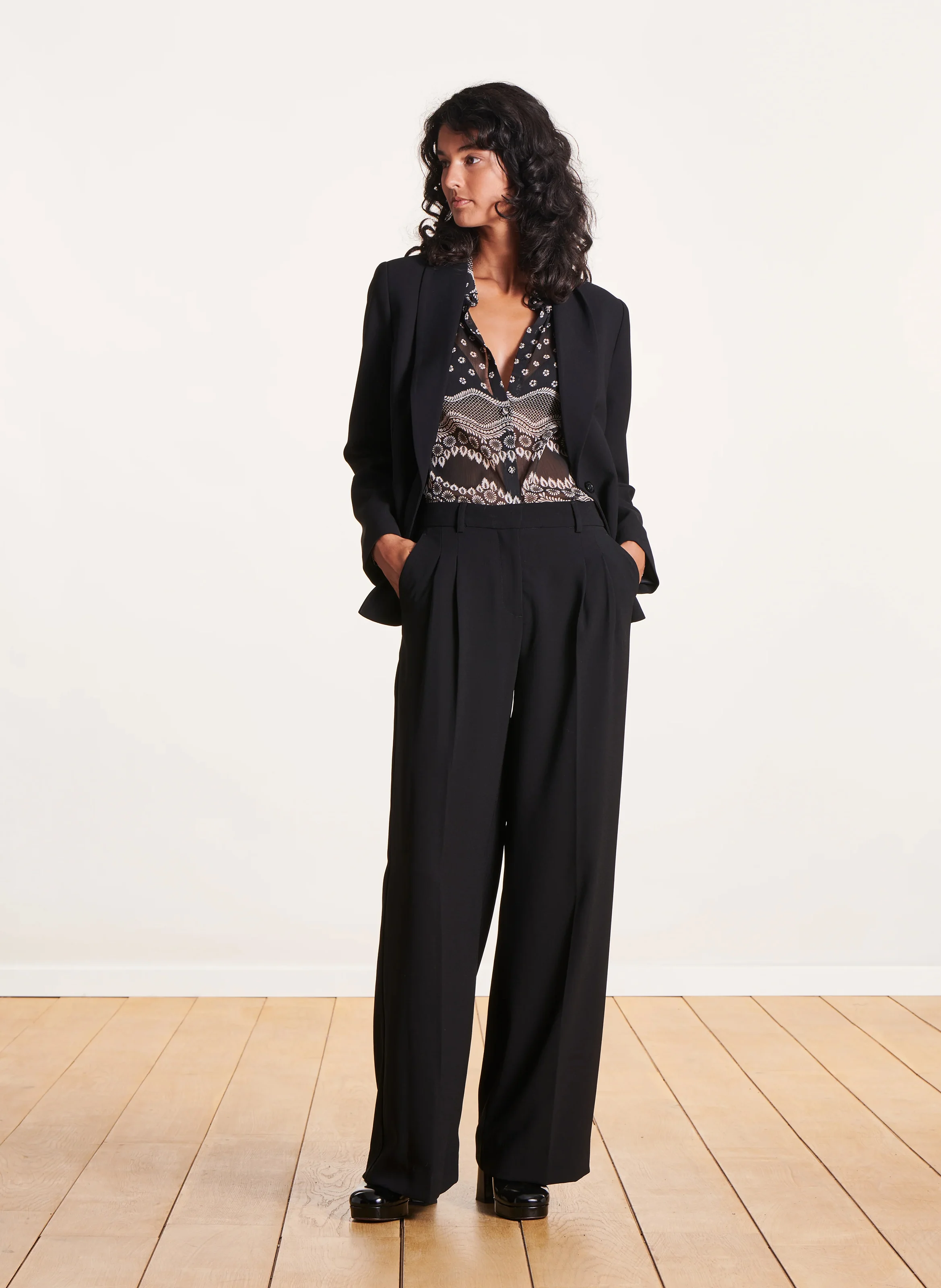 Pantalon à pinces | Noir
