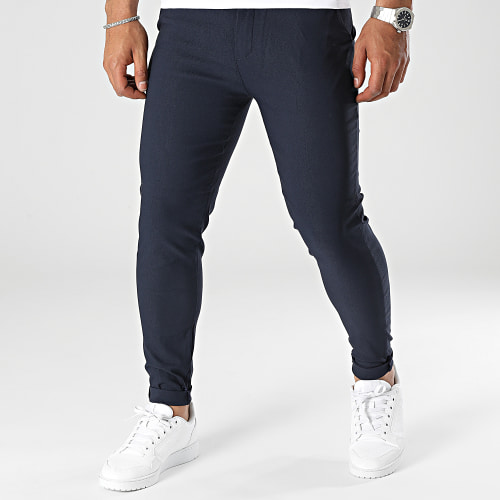 Lot De 2 Pantalons Chino Bleu Marine Bordeaux