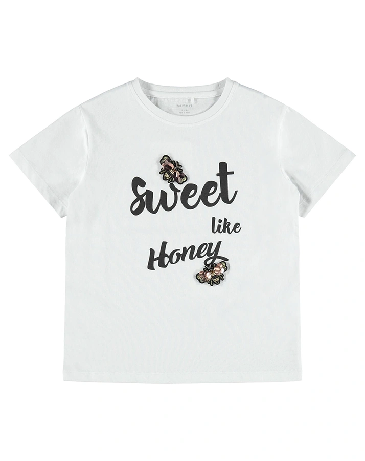 T-Shirt NKFDIBA BOXY in bright white