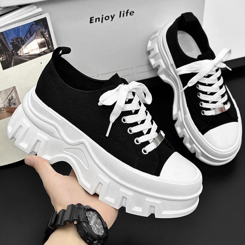 Tanzanite - Platform Canvas Sneakers