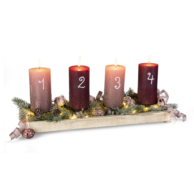 Geschenkband - Sterne - ca. 300 x 1,5 cm - rosa