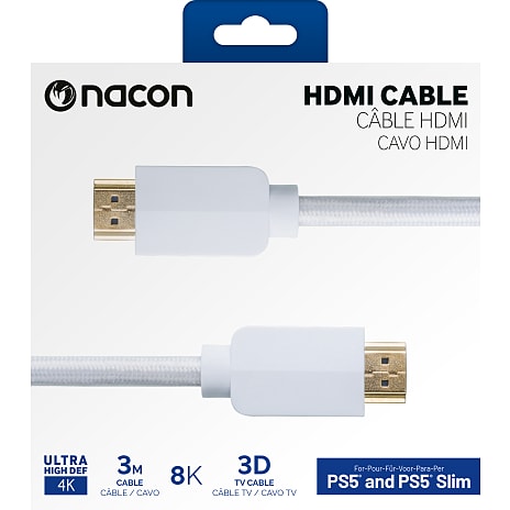 PlayStation 5 HDMI kabel 3 meter - hvid