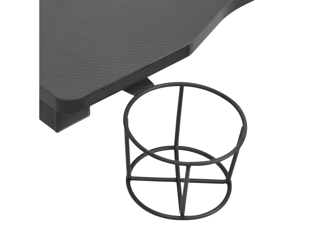 Bureau de jeu à LED en forme de Y Noir 110x60x75 cm