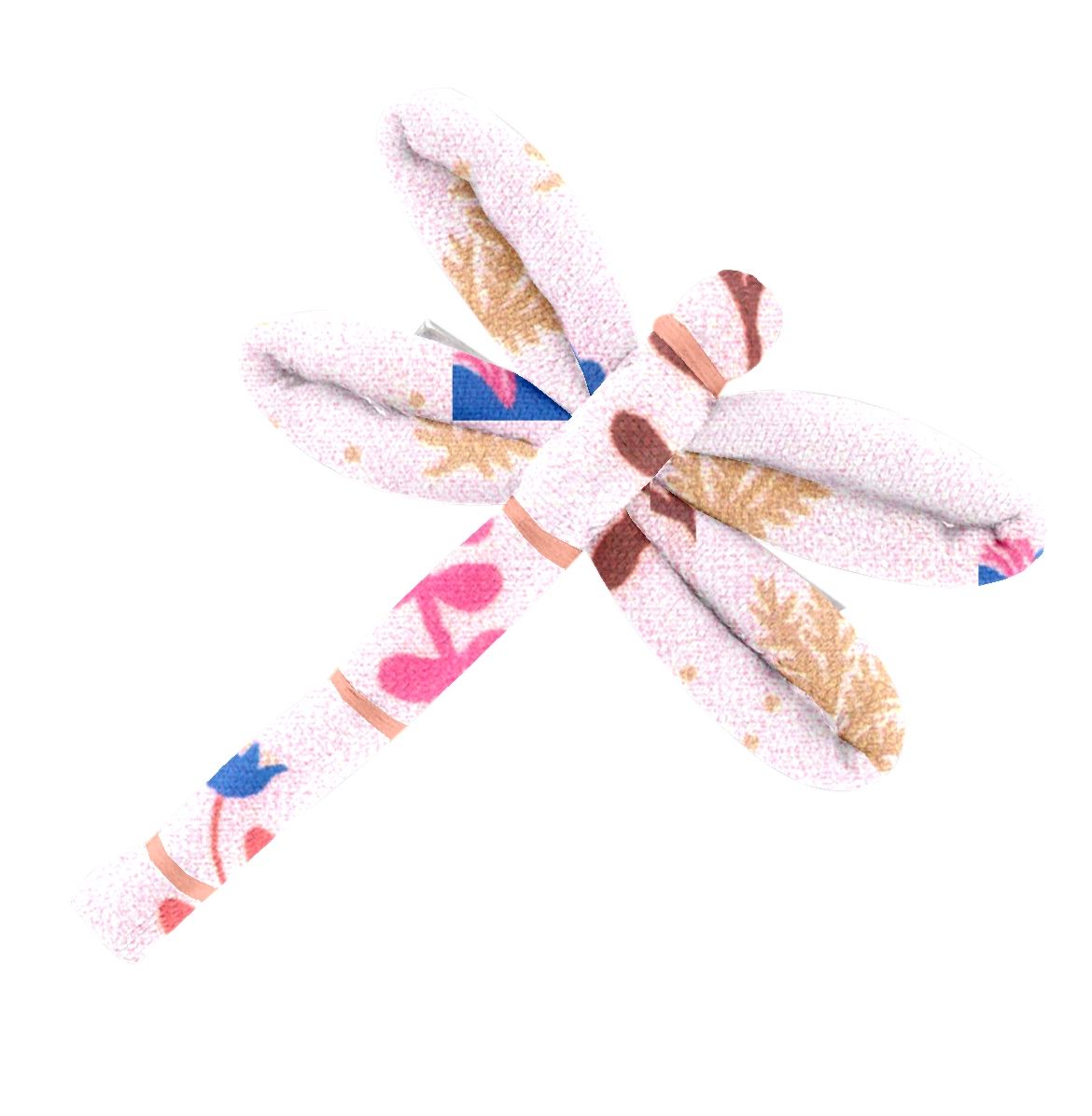 Barrette Libellule Herbier Rose
