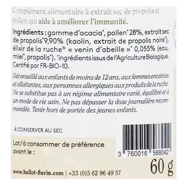 Ballot-Flurin Santé Própolis Negra Imunidade+ Orgânico 120 comprimidos