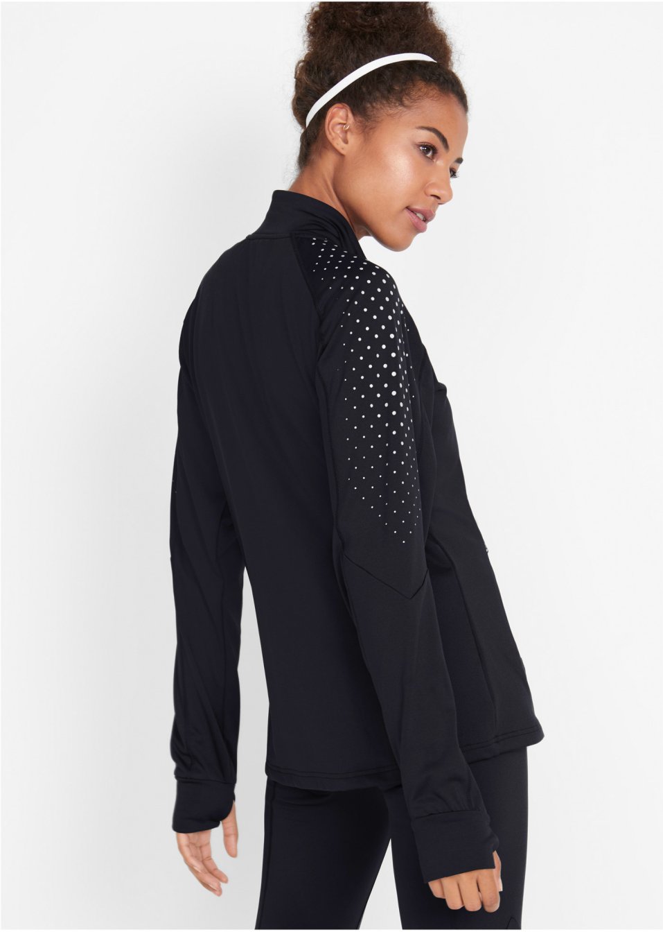 Gilet sweat thermo avec imprimé réfléchissant