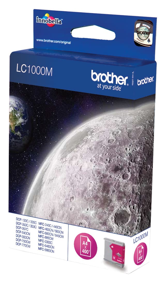 Brother blækpatron LC1000M Magenta