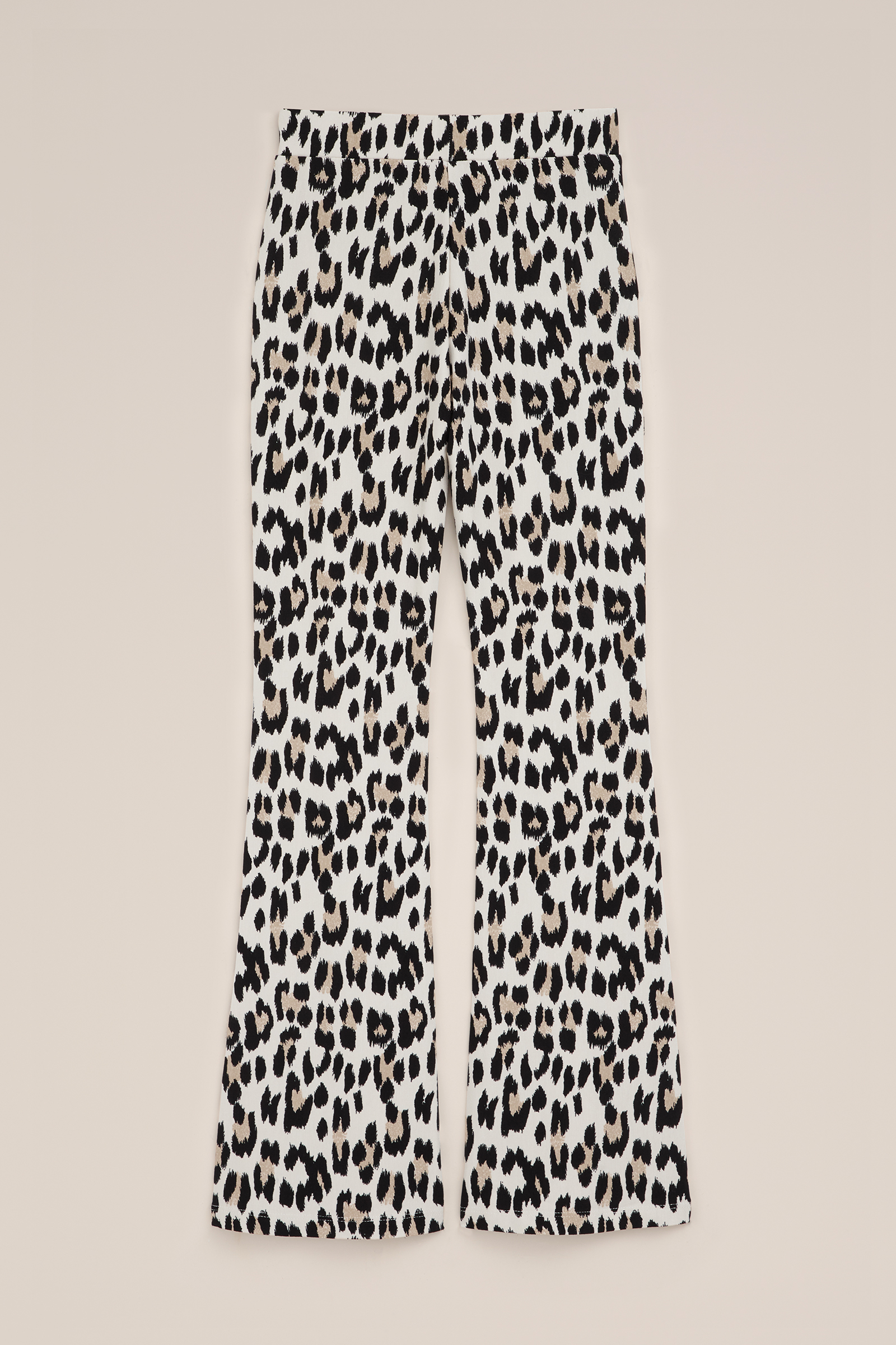 Meisjes flared legging met dessin WE Fashion Beige