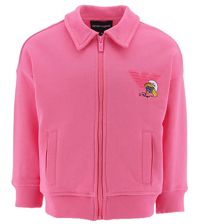 Emporio Armani Cardigan - LyseRød m. Sm?lfine