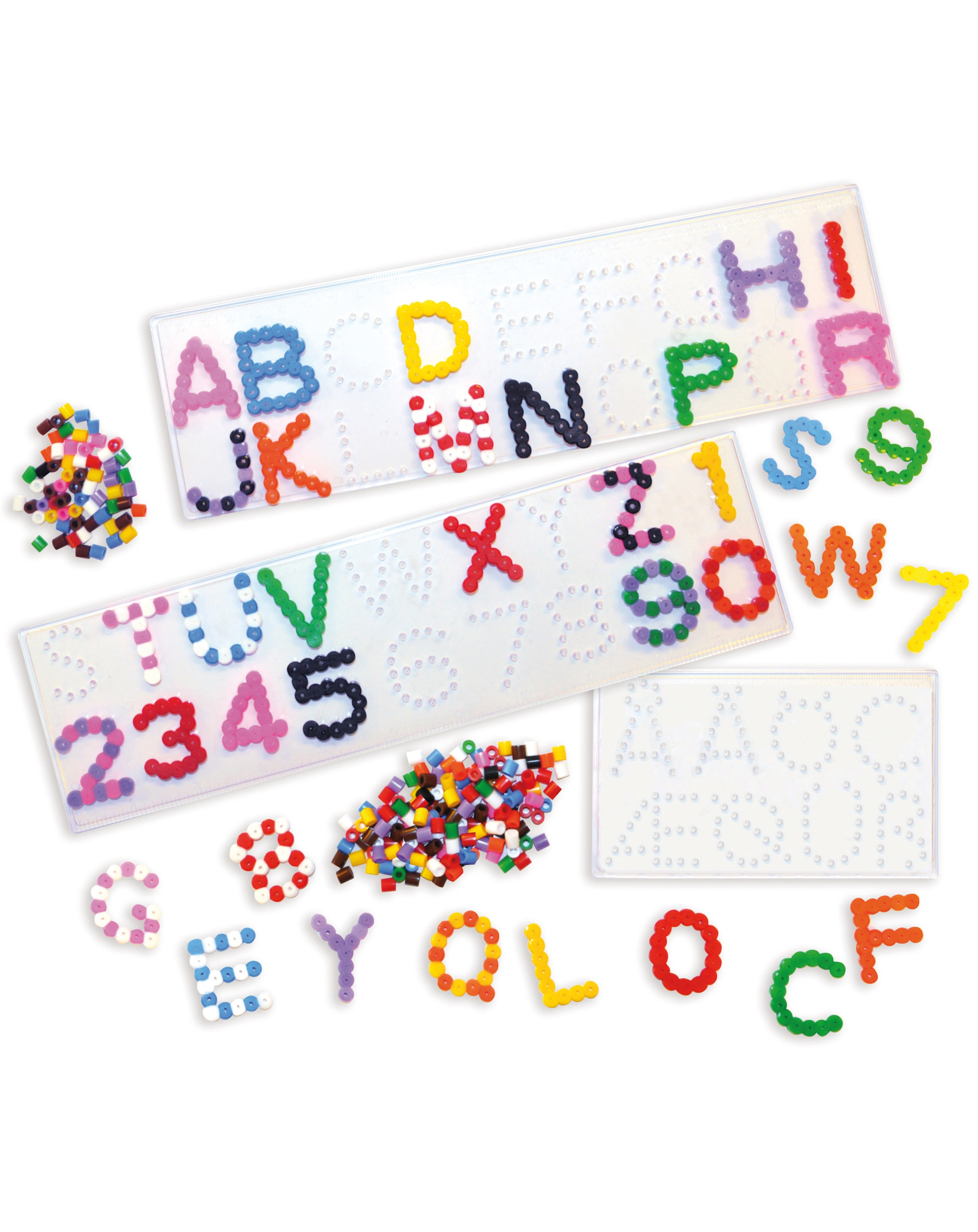 Steckplatten BUCHSTABEN & ZAHLEN 2-teilig