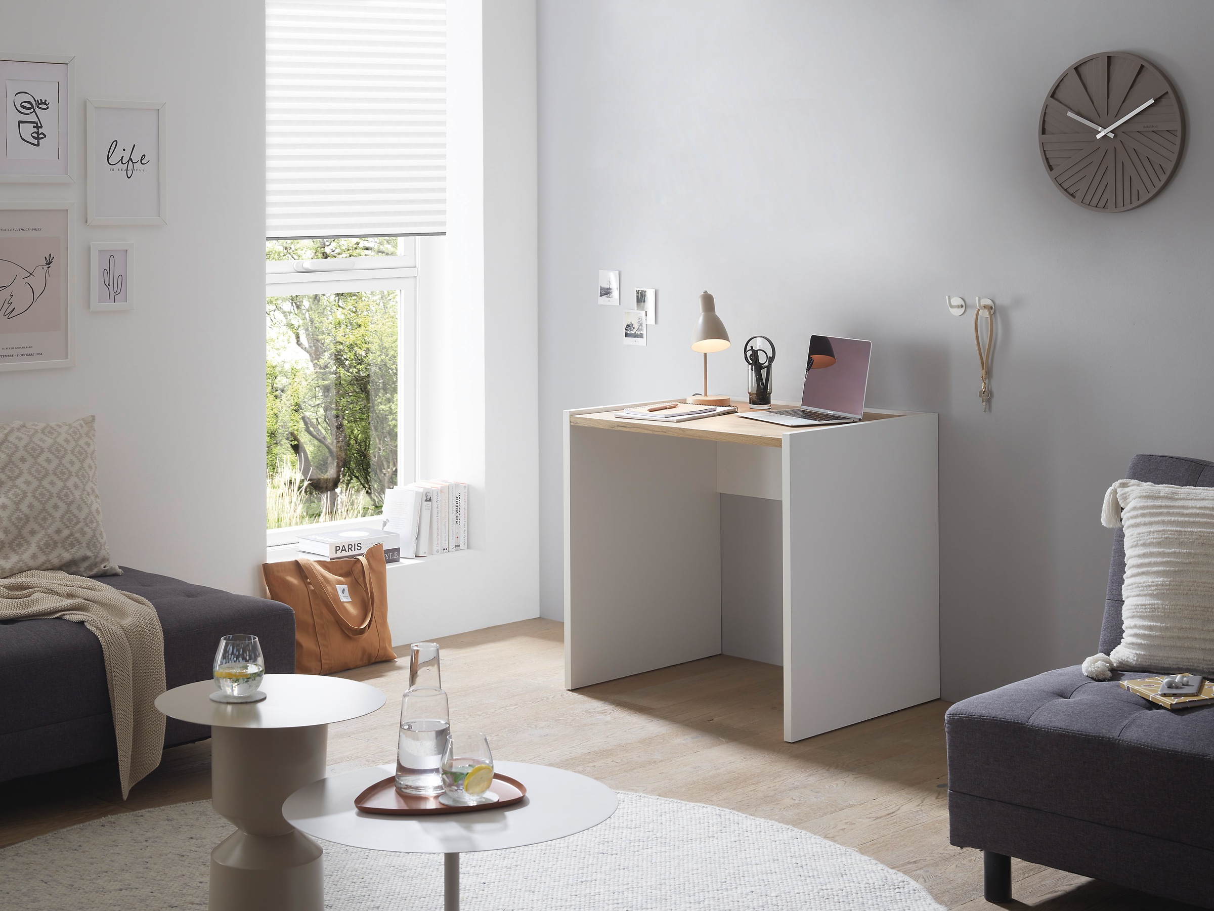 INOSIGN Schreibtisch »CiTY/GiRON« moderner Computertisch, wohnliches Home Office, Breite 80 oder 143 cm