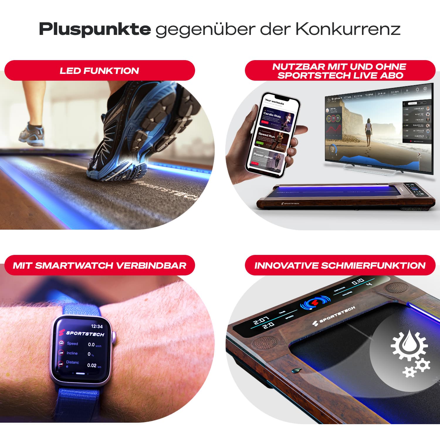 sWalk Laufband - dunkle Holzoptik Vorführgerät