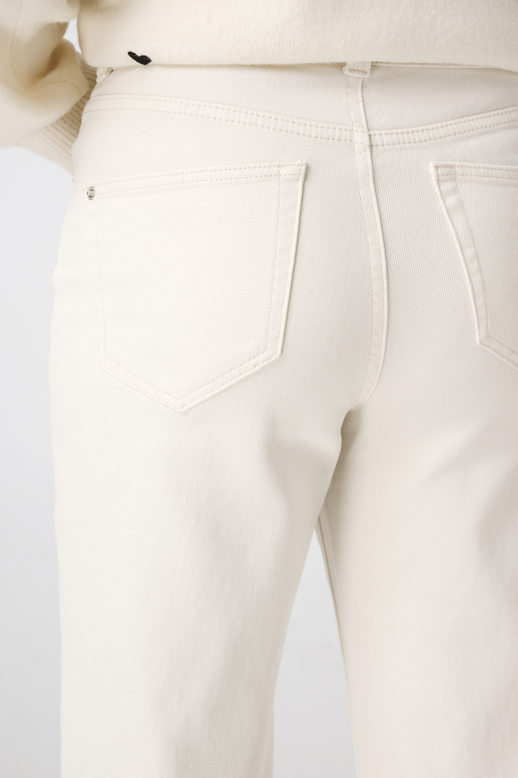 Wide leg jeans met hoge taille Licht kit