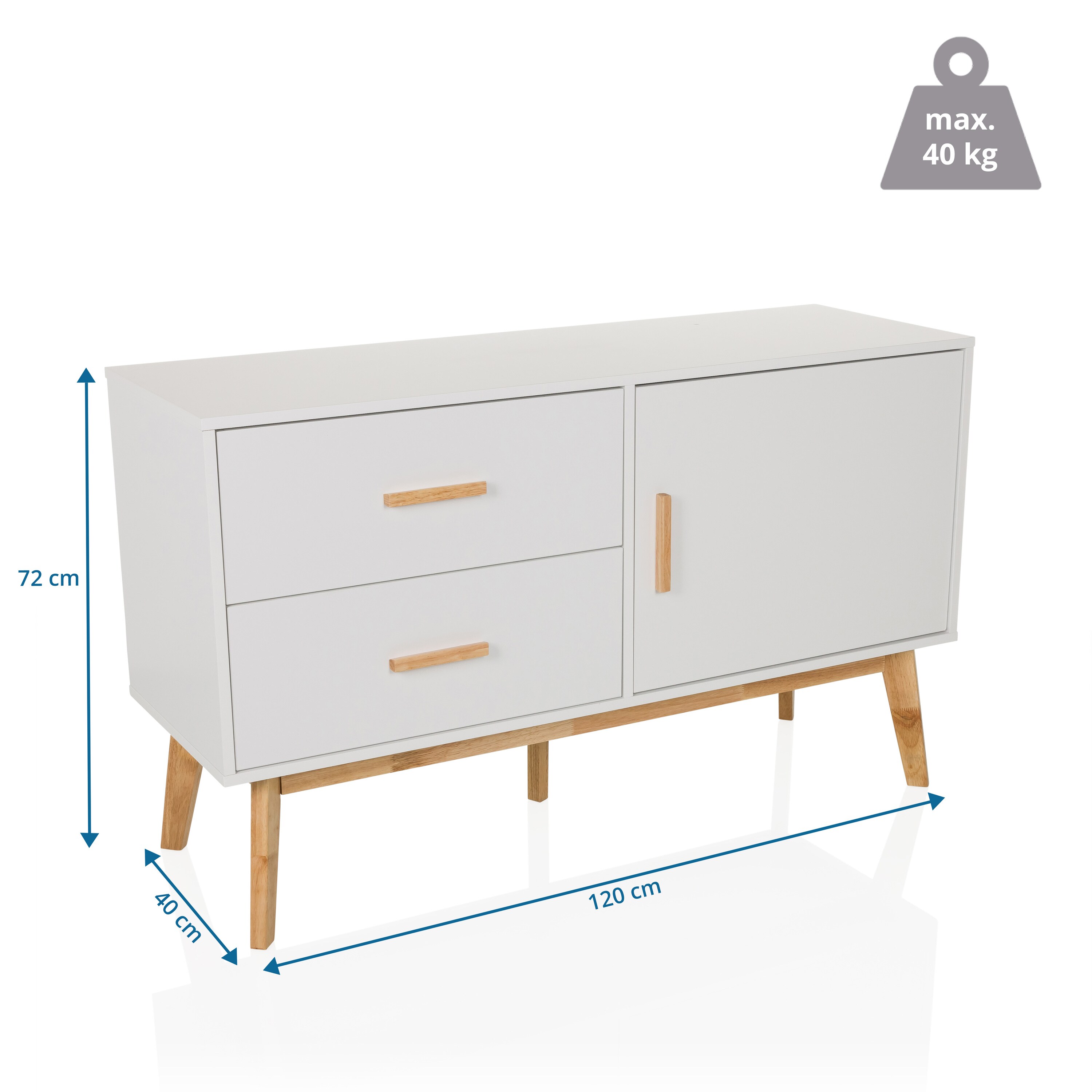 Sideboard TAROLO MDF Platte, UV beschichtet hjh LIVING