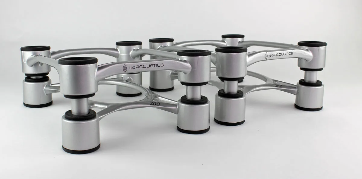 IsoAcoustics Aperta 200 Argent (la paire) Absorbeurs acoustiques