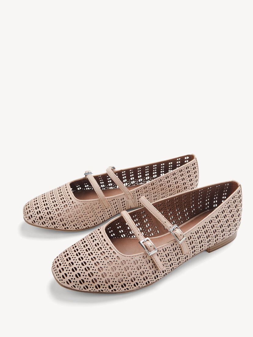 Leren Ballerina - beige