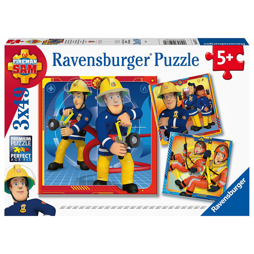 Puzzles 3 x 49 Pièces Notre Héros - Sam le Pompier