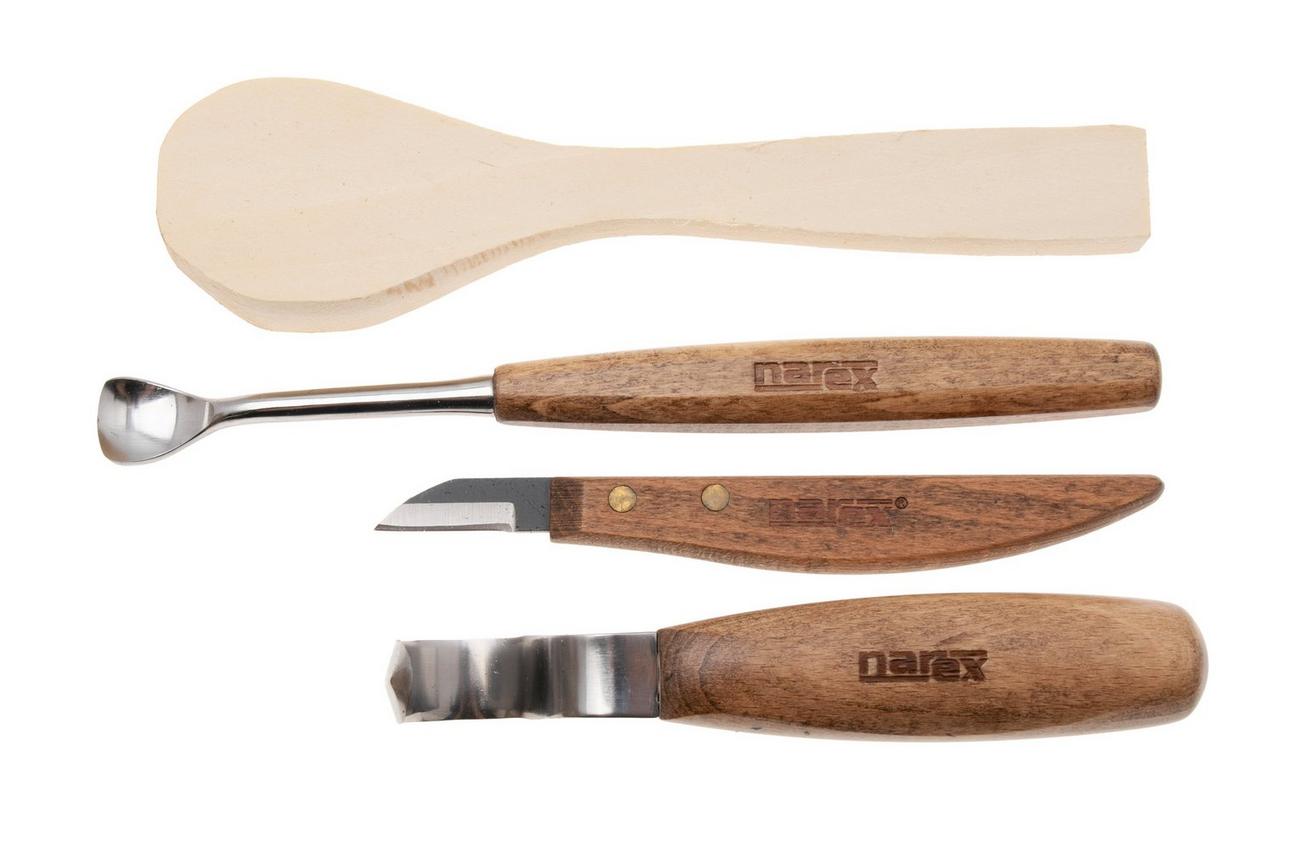 Narex Start Spoon Carving Set 869800, lepelhoutsnijset, 4-delig
