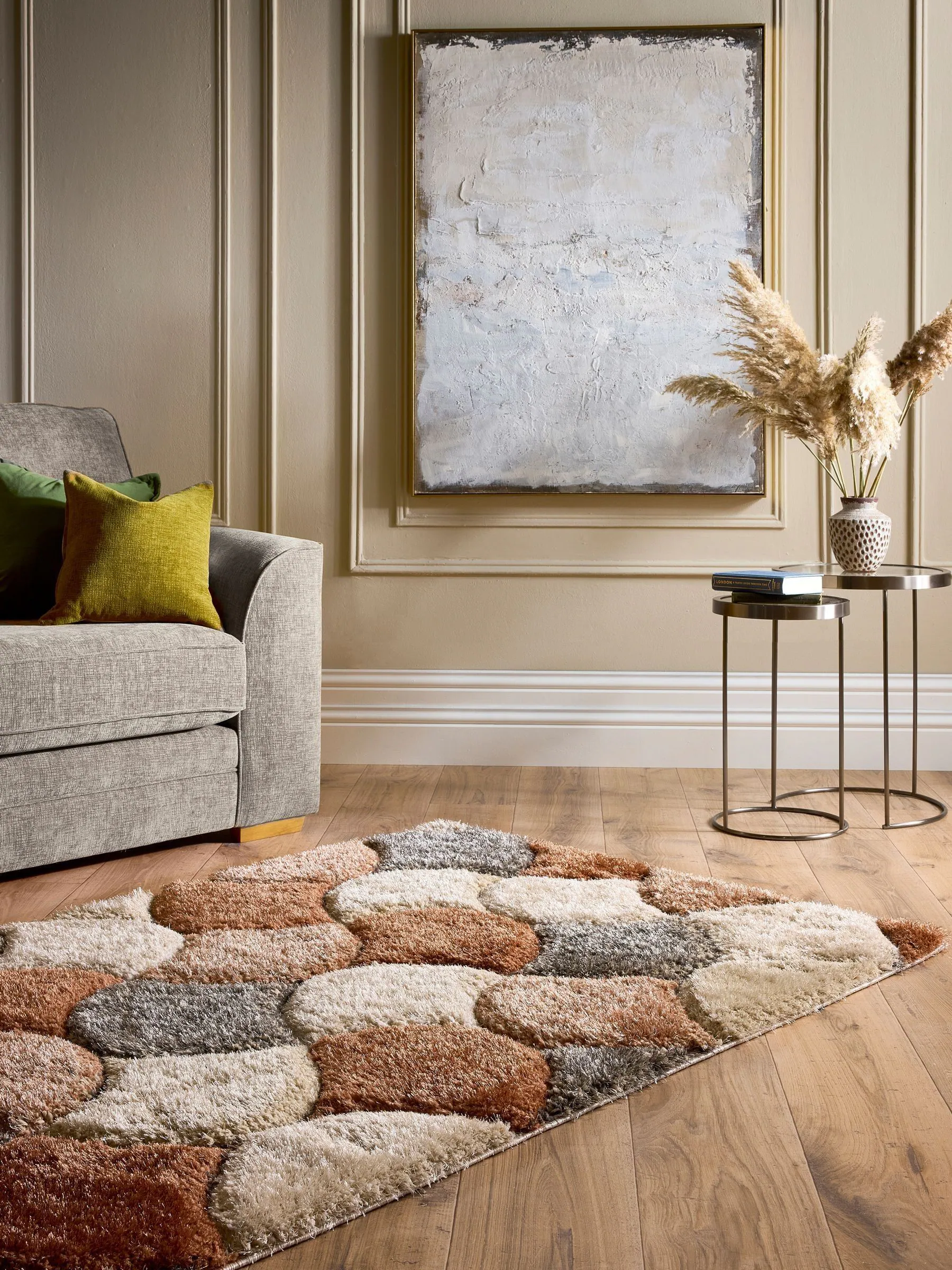 Origin Rugs 3D Scallop Shaggy Rug