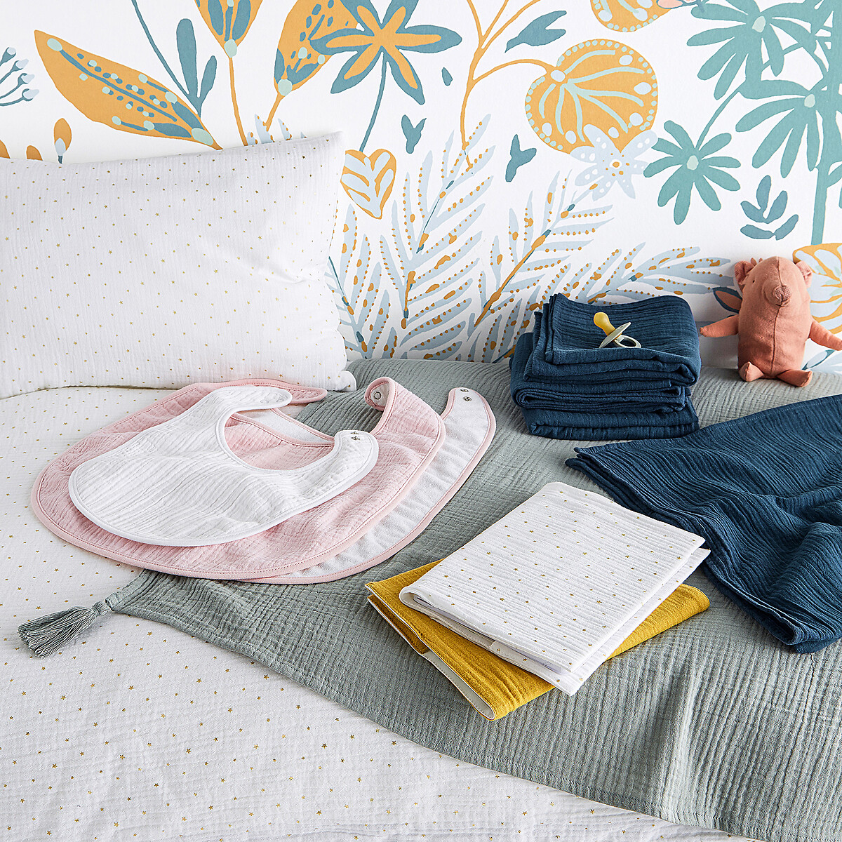 LA REDOUTE INTERIEURS<br>Conjunto de 4 fraldas em tetra, Kumla