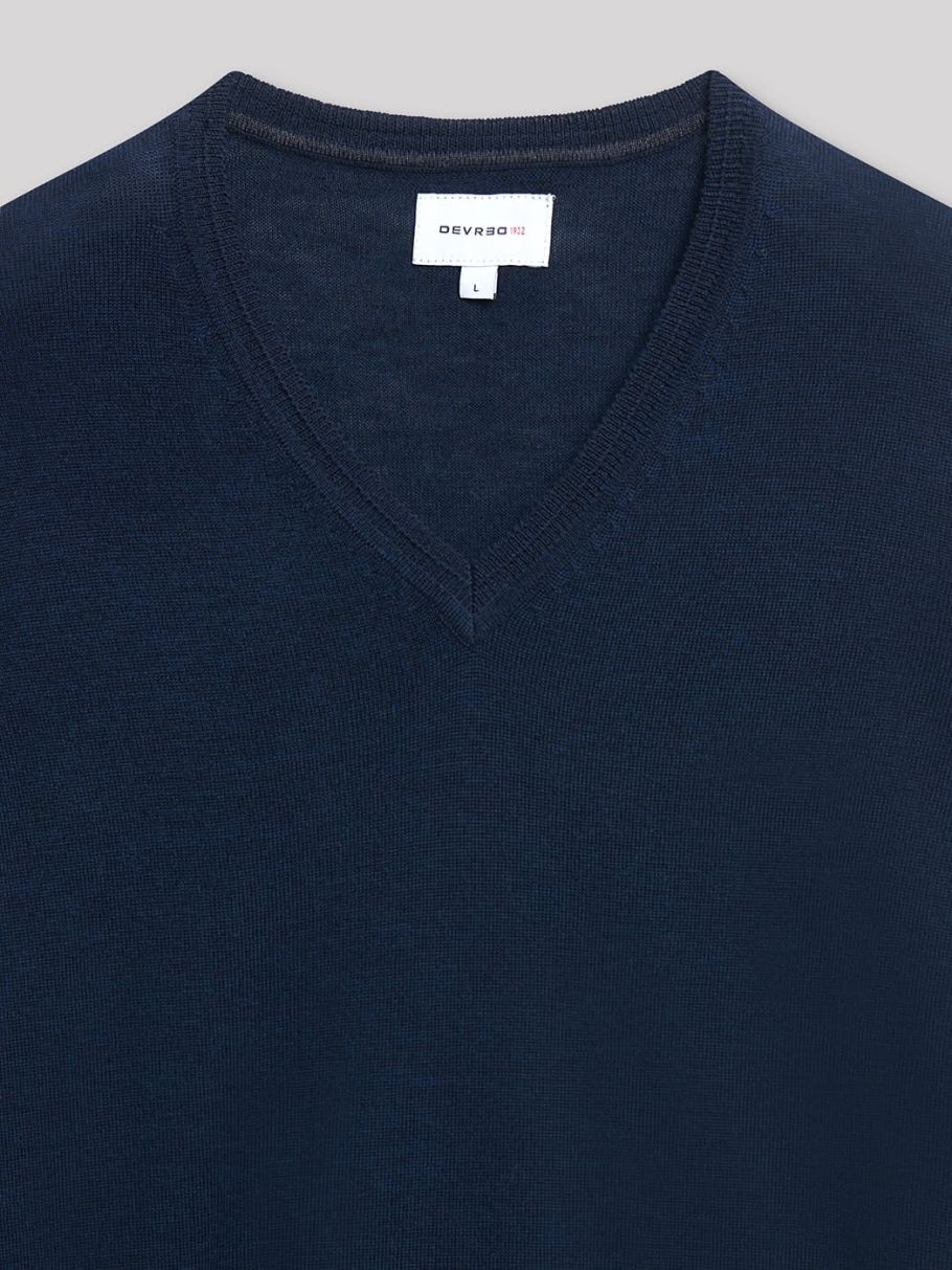 Pull col V en laine mérinos