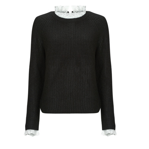 Only - ONLABELLA L/S GLITTER V-NECK CS KNT - Noir
