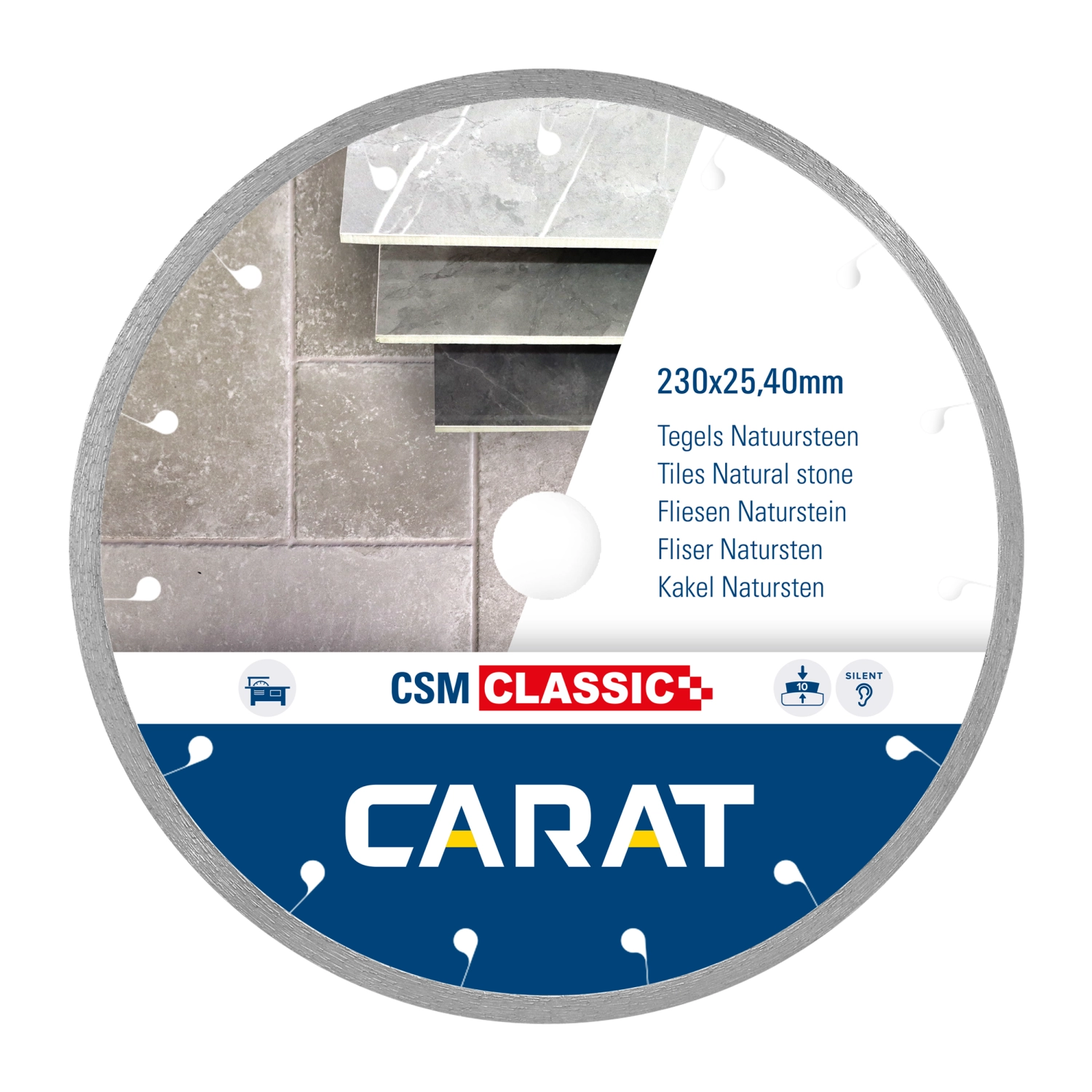 Carat CSMC250400 Diamantzaagblad voor natzagen - 250 x 25,4mm - Tegels / Steen