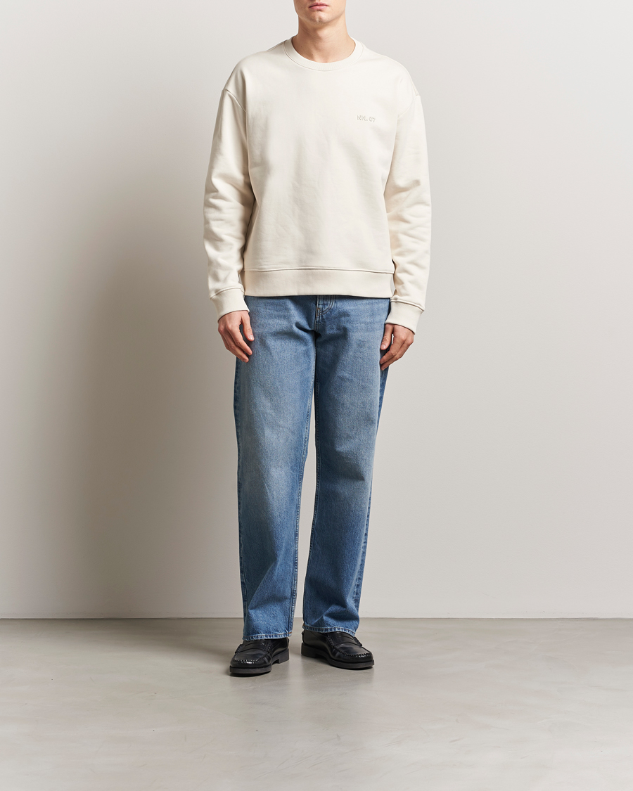 NN07 David Crew Neck Sweatshirt Ivory