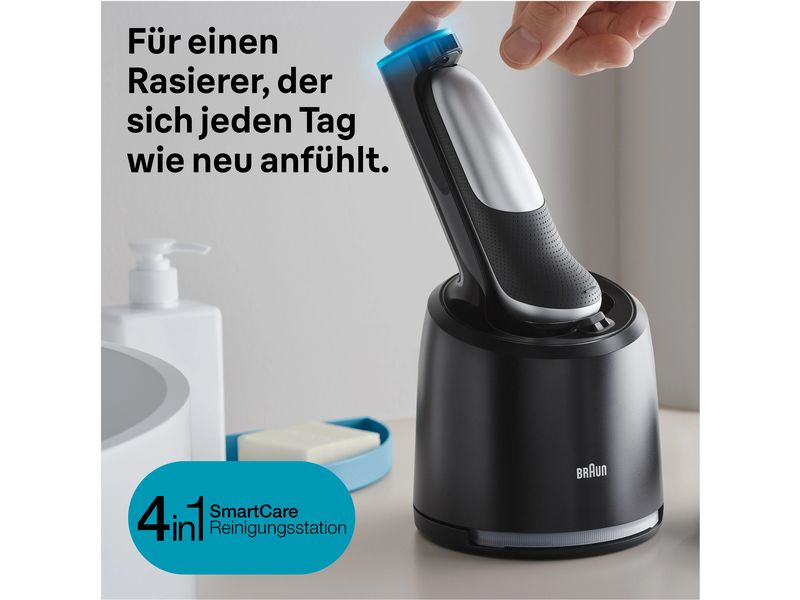Braun Herrenrasierer Series 7 71-S7200cc mit Reinigungsstat Rasierapparat für die Nass- und Trockenrasur